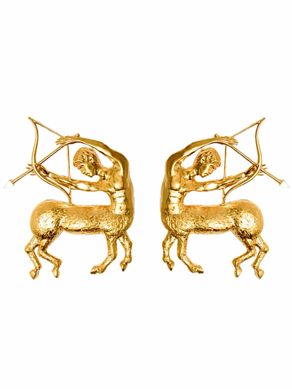Schiaparelli Style Zodiac Earrings - Sagittarius